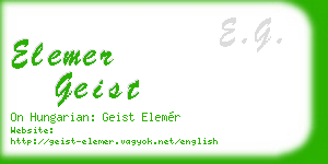 elemer geist business card